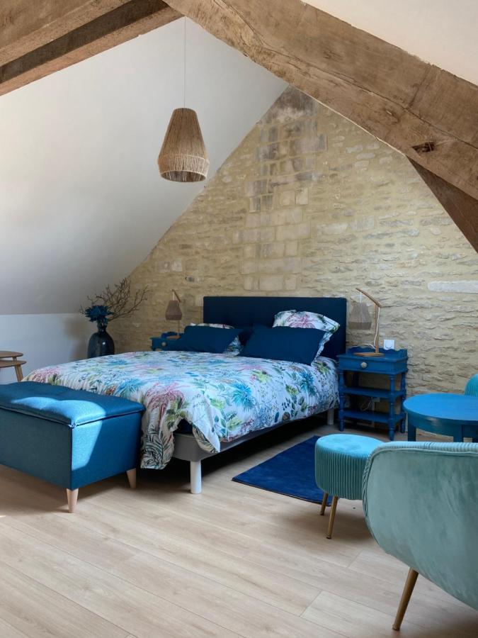 Charmante Maison Du XVIII En Pierre Renovee Colleville-Montgomery Exteriör bild